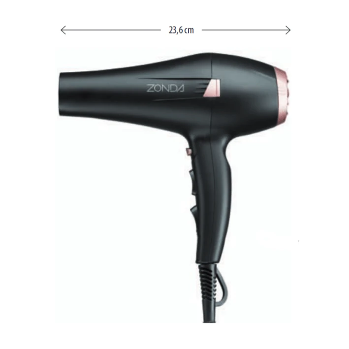 Eurostil - Secador Profesional ZONDA Iónico ROSA 2400w (04993/70) 4 Eurostil - Secador Profesional ZONDA Iónico ROSA 2400w (04993/70) - Imagen 2